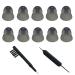 Smokey Hearing Aid Power Domes Close Domes Ear tips for ReSound Sure Fit Style RIC RITE and Open Fit BTE Hearing Amplifier with Cleaning tools Brush Cleaner and Carry Case (Smokey, Small) Smokey Small
