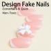 24PCS French Tip Press On Nails - Short Square Fake Nails with Bow Design | Glossy Reusable Full Cover False Nails for Women | Acrylic Glue-On Nail Art - Buy Online on GoSupps.com