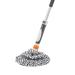 Superio Twist Mop Self Wringing Mop with Scrubber Microfiber Mop for Hardwood, Tile, Laminate Floors Commercial/Industrial Use.-Grey Full Mop