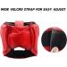 Langray Leather Boxing Helmet for Children & Adults - Thai Boxing Head Protection High Striking Damping Perfect Vision for MMA & Kickboxing - Red - Buy Online on GoSupps.com
