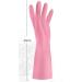 ESASAM Cleaning Gloves Rubber gloves glove kitchen pink (29 cm) dishwashing pot household velvet non-slip protective hand - Buy Online on GoSupps.com