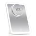 Fancii Portable LED Makeup Mirror with 3 Adjustable Light Settings  1x Large Mirror & Detachable 10x Magnifying Mirror - Cordless Lighted Mirror for Travel  360  Rotatable Kickstand - Aura Go (White)