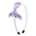 Totelux Mermaid Headband Sequins Glitter Hair Bands Reversible Fish Tail Hair Hoop with Pearl Women Girls Hair Accessories for Birthday Party Favors Headdress Decoration Supplies Gift (Light Purple)