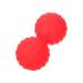 Homsfou Yoga massage ball Fascia muscle roll Manual roller massage gauge peanuts ice hockey hand-foot era massage roller foot-hand era massage roller peanut balls Massage balls form 12x6.3cm red