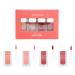 Allbestaye 4pcs Matte Rouge Liquid Set Lip Tint Makeup Kit Cheek Long-lasting Waterproof
