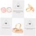 2 Pi ces Palette Anneau pour Ongles R sine Marbr e Plaque de M lange Blanche et Rose Outil Portable pour Vernis et Art des Ongles - Buy Online on GoSupps.com