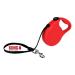 Cong roll-out dog leash in 5m length I For medium-sized dogs up to 30 kg i size M i high-quality roller linen in red with break & lock system i light & compact guide leash medium red