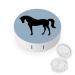 Silhouette Horse Contact Lens Travel Kit Portable Cute Contact Box with Mirror for Daily Outdoor