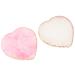 Lurrose 2Pcs Makeup Palette Heart Shape Resin Agate Nail Art Cosmetic Artist Mixing Palette for Mixing Foundation