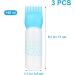 Lurrose Root Comb Applicator Bottle Set - 3pcs 6oz Squeeze Bottles for Salon Hair Coloring - Blue - Buy Online on GoSupps.com