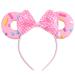 Mouse Ears Bow Headband Hair Hoop for Christmas Halloween Disney Party  Glitter Sequin Donut Headband Cat Ear Hair Bands Hair Accessories