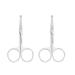 2 pieces of professional little hair shears for ears and noses with curved safety blades and rounded tip for trimming small details for face hair (silver)