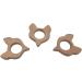 Wendysun 10pcs Cartoon Fox Wood Teether - Natural Baby Teething Nursing Beech Toy - Buy Online on GoSupps.com
