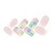 24 Pcs Pink Flower French Acrylic Press on Nails for Women | Short/Medium Glue on Fake Nails with Glue - Buy Online on GoSupps.com