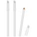 3 Pieces White Nail Pencil 2-in-1 Nail Whitening Pencils French Nail Design Pencils with Cuticle Pusher for DIY Nail Design Manicure Supplies