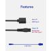 Buy Nuijino USB Charging Cable for Skull Shaver - 5V Charger & 3.3ft Power Cord for Electric Grooming Kits - International Shipping Available - Buy Online on GoSupps.com
