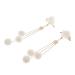 minkissy 1 pair fringe clip crystal hair clip vintage hair clip wedding hair barrettes pompom tassel hairpin crystal hair barrettes ladies suits Plush pearl bridesmaid flowers white