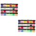 Baluue 48 Boxes Nail Crystal Powder Arycil Powder Nail Carving Powder DIY Manicure Powder Nail Powder