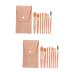 minkissy 2 Sets Travel Makeup Cosmetics Supply Women Makeup Supplies Lip Brush Girl Makeup Brush Professional Makeup Brush Powder Applicator Mini Aluminum Tube Miss Handle Brush