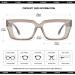 Shop Retro Square Glasses for Men & Women | Anti Blue Light Eyeglasses | Clear Lens Black Frame Purple | 51mm Fashion Frames - Buy Online on GoSupps.com