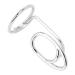 Finger-nail cover ring delicate stylish finger nail ring unique shape for festival party for dating meetings for women (3044 platinum)