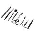 Omabeta Eyebrow Grooming Kit Safe to Use 8 Piece Black Eyebrow Grooming Kit with Storage Bag for Travel