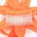 Arranview Jewellery Orange flower fascinator comb with feather tendrils Orange One Size - Buy Online on GoSupps.com