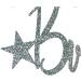 Glittered Elegance Happy 60th Birthday Glittered Cake Topper - Party Supplies Decorations Decor (60th Birthday Silver) Silver 60th Birthday - Buy Online on GoSupps.com