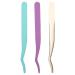 Solustre 3st eyelashcase eyelashes tweezers clip cook eyebrow extension tweezers gameless glasses false eyelash remover remoter eyelash applicator make your own nose form stainless steel