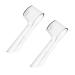 MELTU 2 Pcs Toothbrush Head Covers Toothbrush Cover Caps Compatible with Oral B Electric Toothbrush Round Heads (White 2)