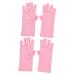 FRCOLOR 2 Pairs Nail Gloves Pink Nail Polish Gel Nail Art Salon Gloves Fingerless Driving Gloves Nail Art Uv Gloves Fingerless Gloves Nail Uv Gloves Spandex Apparel