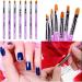 Mautacly 7Pcs Acrylic Nail Art Pen Tips UV Painting Brush with Drill Pen and Brush - Buy Online on GoSupps.com