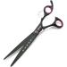 Smith King 7-Inch Dog Care Scissors Set - Straight Thinning Curved Chunker & Comb - 5-Piece Black & Purple for Professional Grooming - Buy Online on GoSupps.com
