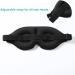 Tim & Tina 3D Sleep Eye Mask Blindfold - Light Blocking Soft Covers for Men Women, Adjustable Strap, Ideal for Travel, Nap, Yoga - 3D Black - Buy Online on GoSupps.com