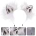 Lurrose Bunny Suit 1Pc Cat Fox Faux Ears Headband Fox Ear Hair Band Fluffy ear Hair Hoop for Women Girls Daily Decoration and Party Bunny Ears Headband Grey - Buy Online on GoSupps.com