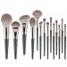 14-Piece Green Brush Set | Powder Blusher & Foundation Makeup Brushes | Professional Cosmetic Tool for Flawless Application - Buy Online on GoSupps.com