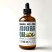 ORGANIC JOJOBA OIL - Cold Pressed Unrefined in 4 oz Dark Glass Bottle with Dropper | An essential daily or night time moisturizer for face skin nails lips beard & hair