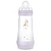 MAM - Easy Start Anti-Colic 4+ Month Fast Flow Bottle (320ml) Lilac - Feeding Bottle to Reduce Baby Colic and Discomfort - Br
