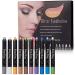 Nuonove Eyeshadow Stick Waterproof Eyeshadow Eyeshadow Glitter Eyeshadow Pencil Ultra Pigmented Makeup Eye Shadow Powder Long Lasting Eye Shadow Pen Set 10 Colors