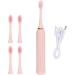 HaofyGrz03HME2-11 Refradable Electric Toothbrush - Deep Cleaning Soft Bristles IPX7 Waterproof 6 Modes for Adults - Pink - Buy Online on GoSupps.com