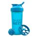 Shakenext |Proteinshaker bottle 700ml with mixing ball + mixing sieve plastic for fitness protein & protein shakes - leak -proof lid with loop dishwasher -safe (blue) Special |Blue