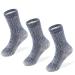 MERIWOOL Merino Wool Kids Hiking Socks for Children 3 Pairs Blue Medium