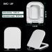 Square Toilet Seat Elongated Toilet Seat with Soft Close Simple Top Fixing Quick Release UF Oblong Toilet Seat Adjustable Hinges 04B Little Surprise 04C - Buy Online on GoSupps.com