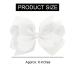 10 PCS Large 8 White Hair Bow Clips - Grosgrain Ribbon Solid Color Hair Accessories for Girls - Buy Online on GoSupps.com