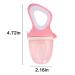 Baby Fruit Feeder Pacifier (2 Pack) with Silicone Pouches - Infant Food Teether Toy for Toddlers (Light Pink) - Buy Online on GoSupps.com