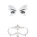 Bomine Rhinestone Face Stickers Mermaid Face and Chest Gems Jewels Festival Halloween Body Jewelry Stickers Crystal Temporary Tattos for Women and Girls 2 Sets