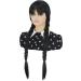 Women Scary Daughter Wig Great for Addams Halloween Costume | Wednesday Scary Family Wig | Halloween Black Wigs for Women Cosplay - Buy Online on GoSupps.com