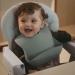 2Pcs Moonkie Silicone Baby Bibs | Waterproof Bibs for Babies & Toddlers | BPA Free, Adjustable, Wide Pocket | Shifting Sand/Burlwood Dark Grey/Blue - Buy Online on GoSupps.com