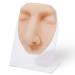 faruijie Soft Silicone Face Model - 1:1 Reusable Simulation Model Professional Practicing Suture  Piercing Practice  Puncture  Jewelry Studs Display  Acupuncture  Teaching Tool with Stand