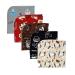 1 Ply Printed Cotton Flannel 12x12 Inches Little Wipes Set of 5 Coffee Time